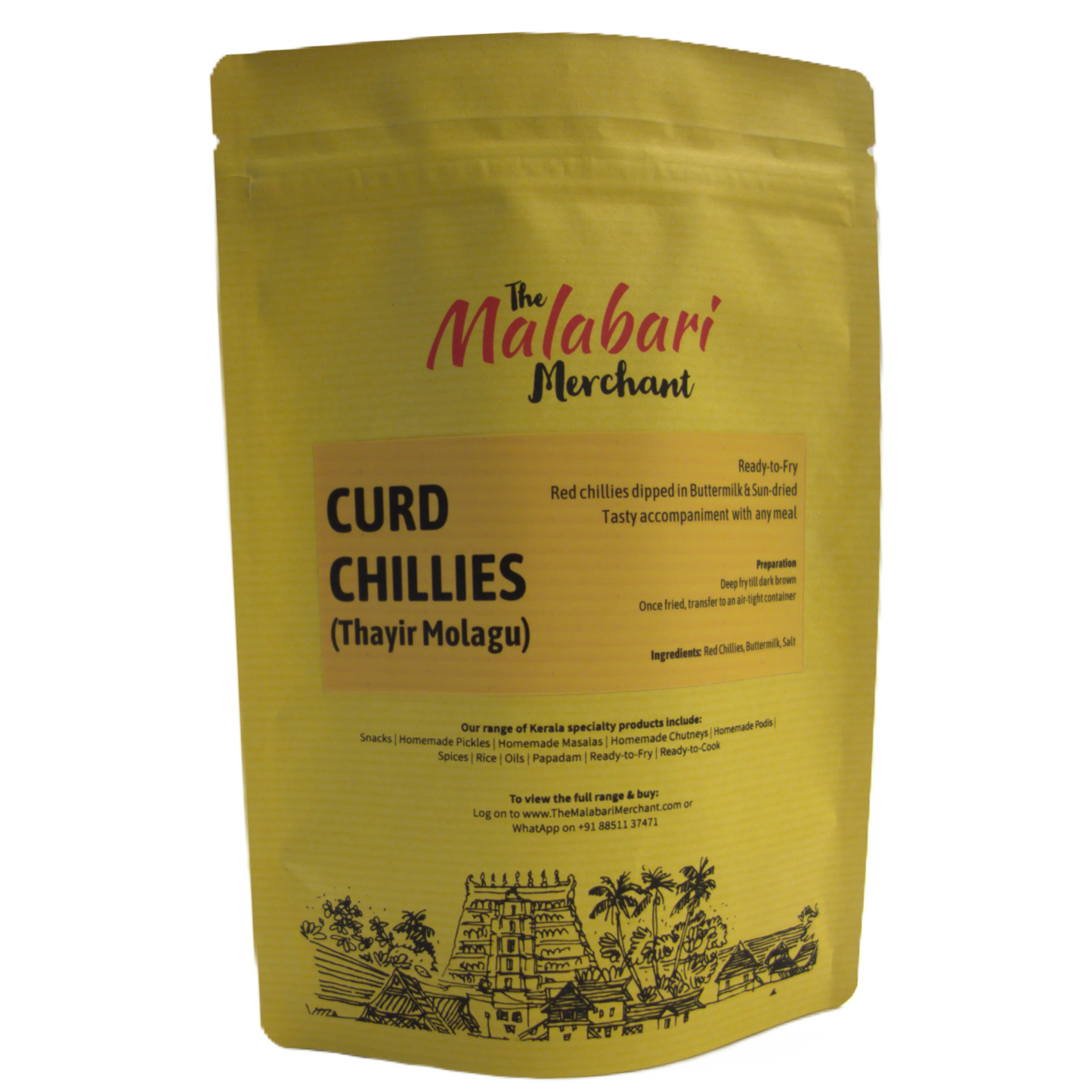 Curd chillies | Thayir Mulagu | Ready-to-Fry | 100 g