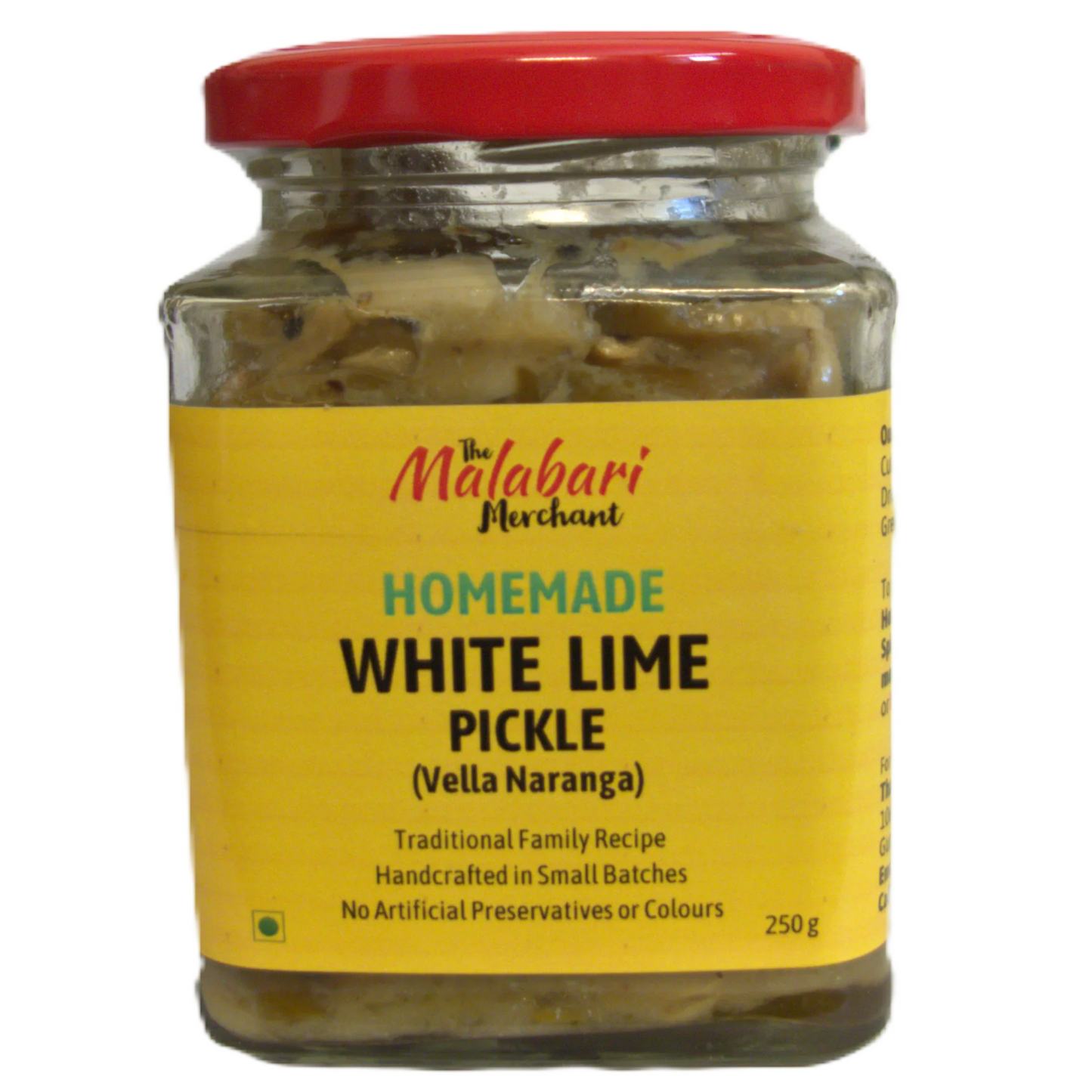 White Lime Pickle | Vella Naranga pickle | Homemade in Small Batches | No Preservatives | 200 g