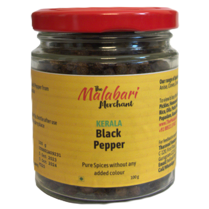 Kerala Black Pepper | Kali Mirch | Pure & Natural Spice Sourced from Kerala | No Added Colour, Flavour or Fragrance | 100 g