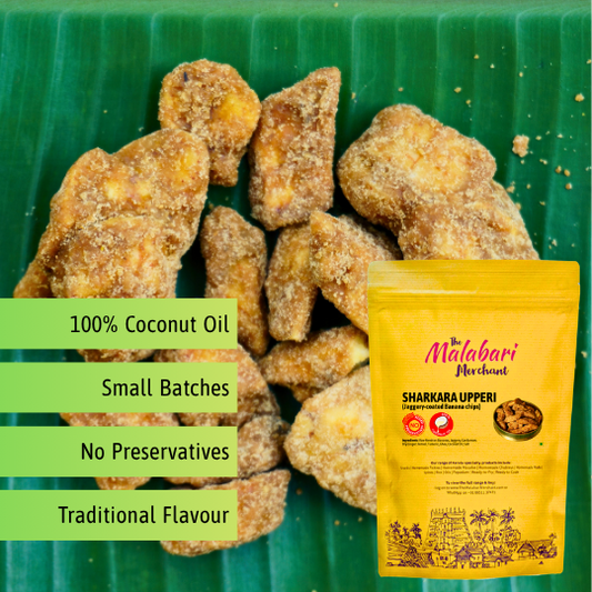 Sharkara Upperi | Jaggery-coated Banana chips | Prepared in Coconut oil