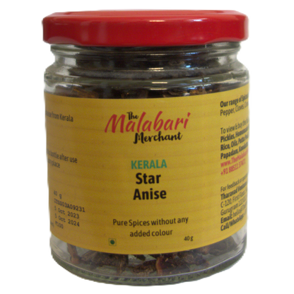 Star Anise | Chakri Phool | Pure & Natural Spice Sourced from Kerala | No Added Colour, Flavour or Fragrance | 40 g